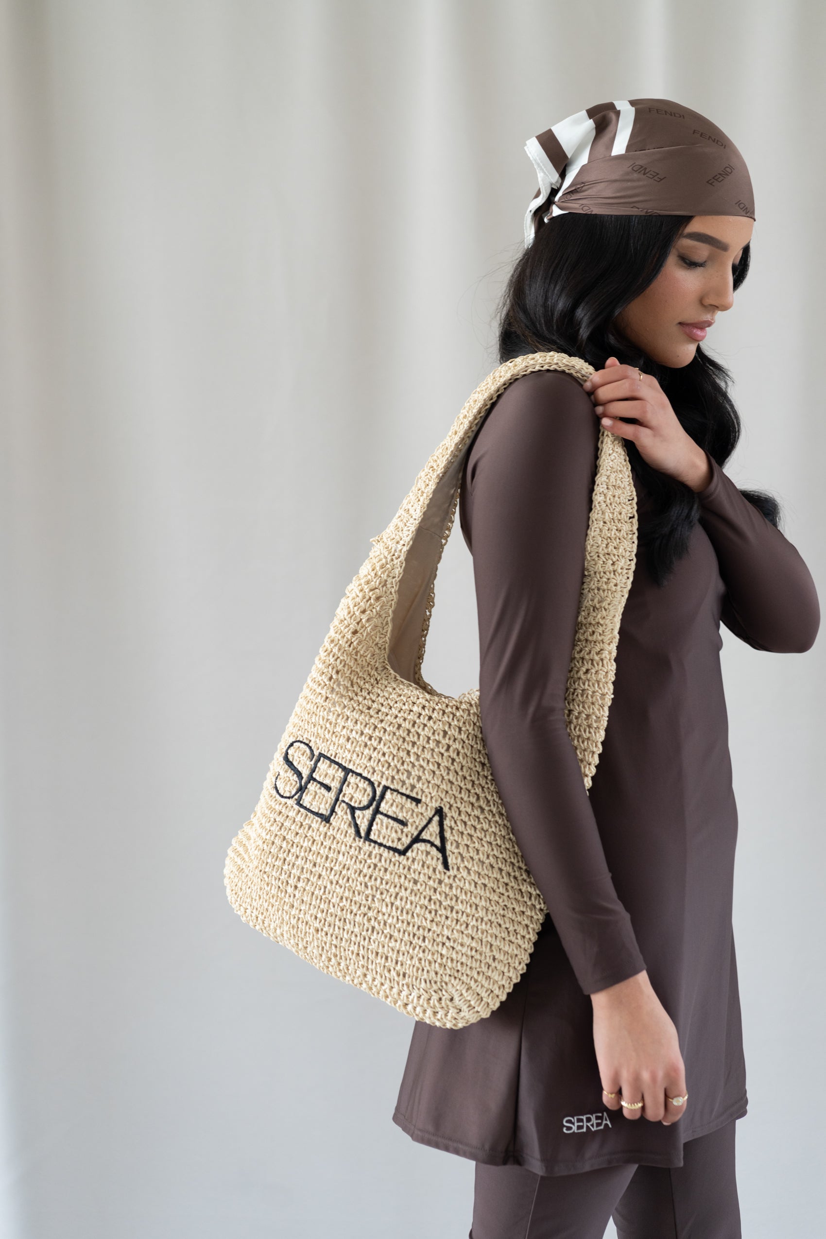 RAFFIA BEACH BAG